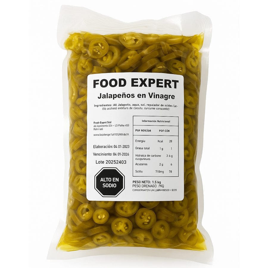 Alimentos Jalapeños Laminado - 1 Kilo Jalapeños Laminado - 1 Kilo JALAPEÑOL