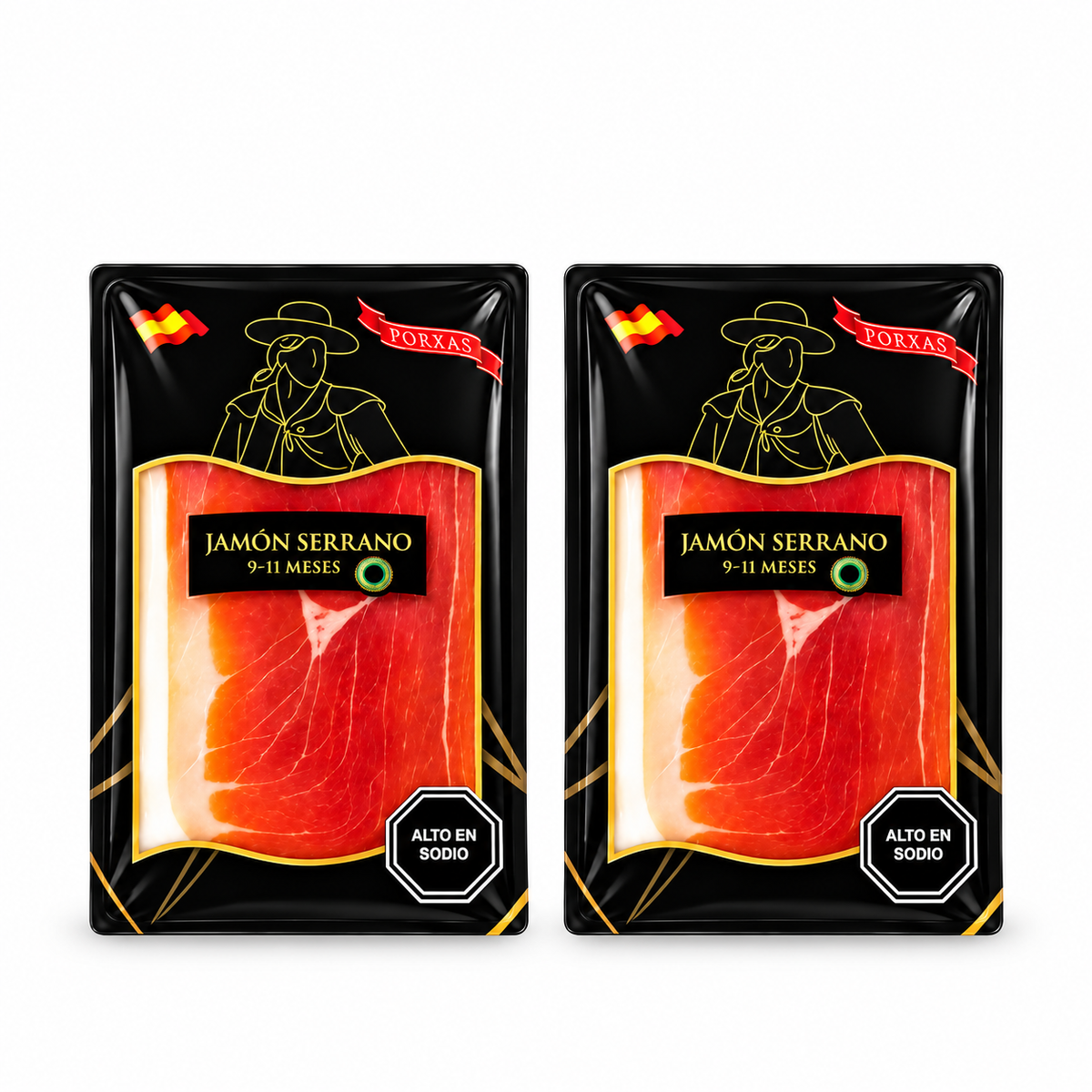 Pack x2 Jamón Serrano Español Porxas 500 g c/u