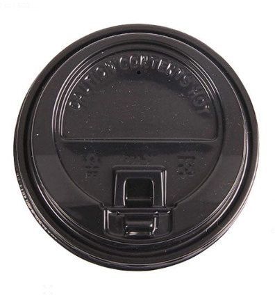 Tapa Vaso de Polipapel Negra 12 oz / 16 oz (360 cc / 500 cc) - Pack 100 und