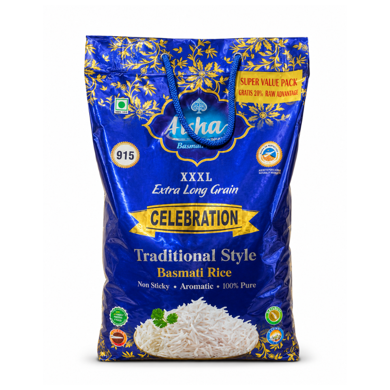 Arroz Basmati Ikka Celebration XXXL - Grano Extra Largo Premium 5Kg