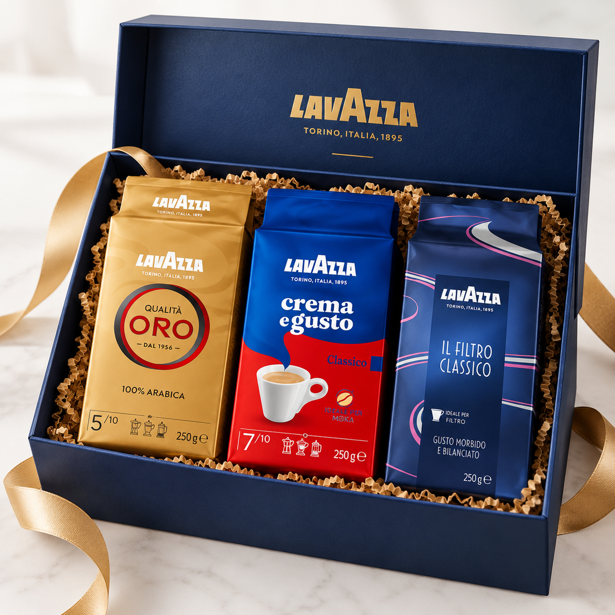 Box trío Café Molido Lavazza